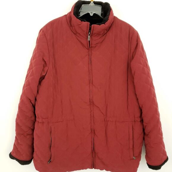 Marc New York Red Winter Coat Quilted Thermolite Plus Insulation Est. Medium - Picture 1 of 8